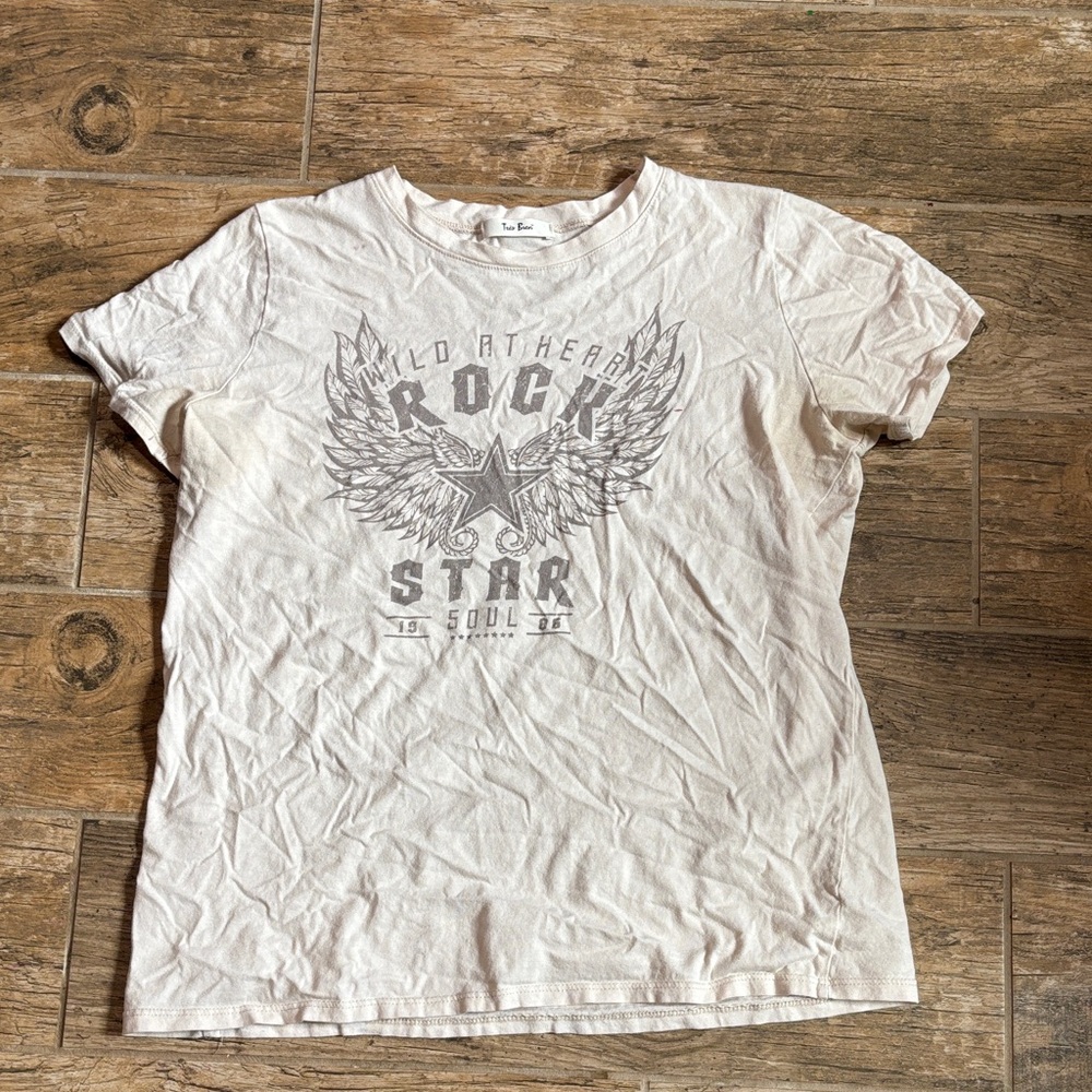 Tres Bien White Graphic Tee